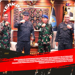 Kepala BNN RI bersama Kepala Puspom TNI, Komitmen dalam Sinergitas Berantas Narkotika