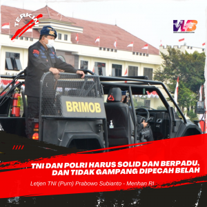 Dankorbrimob Polri Sematkan Letnan Jenderal TNI (Purn) Prabowo Subianto sebagai Warga Kehormatan  Korps Brimob Polri