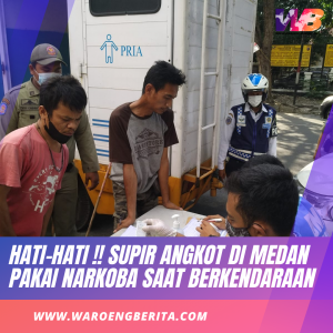 Hati-Hati !! Supir Angkot Di Medan Pakai Narkoba Saat Berkendaraan