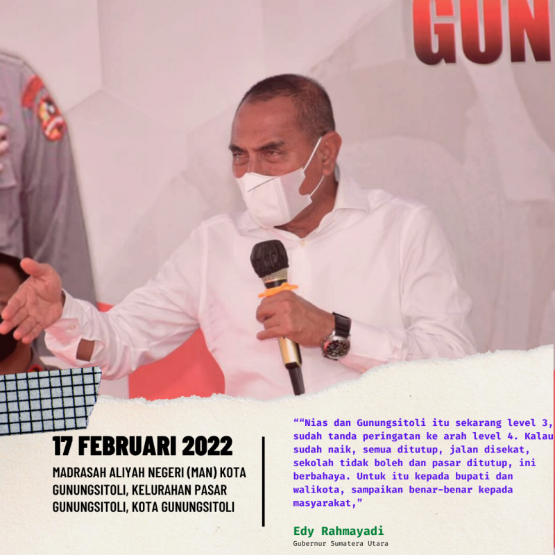 Gubsu Kunjungi Nias bersama Pangdam dan Kapolda,Edy Rahmayadi Dorong Kepala Daerah Percepat Vaksinasi Covid-19