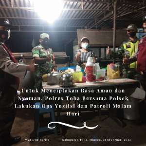 Untuk Menciptakan Rasa Aman dan Nyaman, Polres Toba Bersama Polsek Lakukan Ops Yustisi dan Patroli Malam Hari