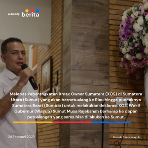 Lepas Perjalanan XOS ke Riau dan Sumbar, Musa Rajekshah: Ceritakan  Keistimewaan Wisata Sumut