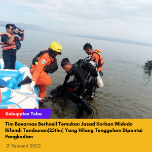 Jasad Korban Widodo Rifandi Tambunan(25thn) Yang Hilang Tenggelam Dipantai Pangkodian Telah Ditemukan