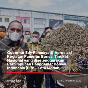 Gubernur Sumut Edy Rahmayadi Tinjau  Pameran Bonsai Tingkat Nasional