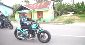Naik Motor Saat Kunker di Kabupaten Simalungun, Presiden : Udara Danau Toba Sangat Segar