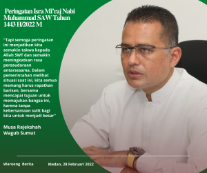 Hadiri Isra Mi’raj Alimbas TV, Musa Rajekshah Ingatkan  Soal Persaudaraan Sesama Umat