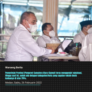 Vaksinasi Sumut Terus Digenjot, Capaian Vaksin Lansia di 8 Kabupaten/Kota Sudah di Atas 70%