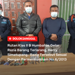 Rutan Klas II B Humbahas Gelar Razia Barang Terlarang, Herry Simatupang : Razia Tersebut Sesuai Dengan Permenkumham No.6/2013
