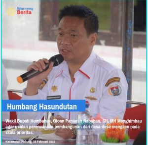 Oloan Paniaran Nababan SH, MH Hadiri Musrenbang Dikecamatan Pollung dan Paranginan Humbahas
