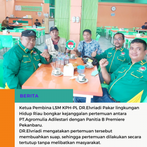 Ketua Pembina LSM KPH-PL DR.Elvriadi Pakar lingkungan Hidup Membahas HGU Menjadi Sarang Suap