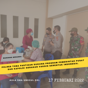 Polres Toba Pastikan Dukung Program Pemerintah Pusat dan Kapolri Gerakan Vaksin Serentak Indonesia