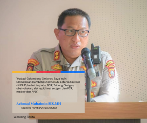 Kapolres Kabupaten Humbang Hasundutan AKBP Ahmad Muhaimin Buka Rapat Koordinasi Antisipasi Lonjakan Covid-19