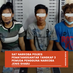 Sat Narkoba Polres Pematangsiantar Tangkap 3 Pemuda Pengguna Narkoba Jenis Shabu