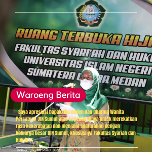 Wakil Penasihat DWP Sumut Apresiasi Kegiatan Bakti Sosial yang Dilaksanakan Civitas Akademika Fakultas Syariah dan Hukum UIN Sumut