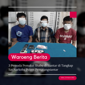 3 Pemuda Pemakai Shabu di Siantar di Tangkap Sat Narkoba Polres Pematangsiantar