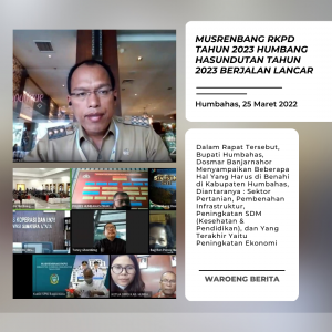 Melalui Hybrid (Tatap Muka) dan Tele Conference Musrenbang RKPD Tahun 2023 Humbang Hasundutan Tahun 2023 Berjalan Lancar