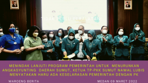 Cegah Stunting Atau Gagal Tumbuh Pada Anak, Ketua TP-PKK Sumut : Harus Ada Keselarasan Pemerintah Dengan PKK