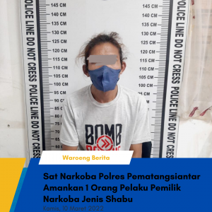 Sat Narkoba Polres Pematangsiantar Amankan 1 Orang Pelaku Pemilik Narkoba Jenis Shabu
