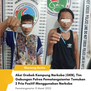 Aksi Grebek Kampung Narkoba (GKN), Tim Gabungan Polres Pematangsiantar Temukan 2 Pria Positif Menggunakan Narkoba