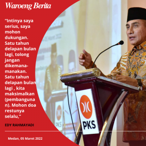 Edy Rahmayadi Terang-Terangan Minta Dukungan Partai Untuk Maju Kembali Sebagai Gubernur Sumut