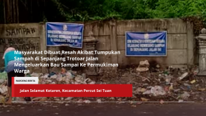 Sampah di Trotoar Jalan Selamat Ketaren, Berbau Hingga masyarakat Geram