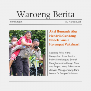 Aksi Humanis AKP Hendrik Gendong Nenek Lansia Ketempat Vaksinasi