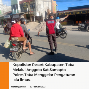 Dalam Rangka memberikan Pelayanan Terbaik Kepada Masyarakat, Satuan Samapta Polres Toba Menggelar Pengaturan Lalu lintas.