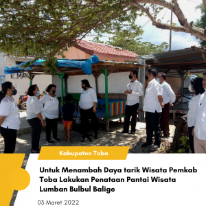 Untuk Menambah Daya tarik Wisata Pemkab Toba Lakukan Penataan Pantai Wisata Lumban Bulbul Balige
