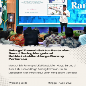 Edy Rahmayadi Katakan Infrastruktur Jalan Yang Belum Memadai Menjadi Faktor Yang Mempengaruhi Ketidakstabilan Harga Barang