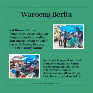 Ketersediaan Bahan Pokok di Pasar Pematangsiantar Relatif Aman, Namun Masalah Harga Mulai Meningkat