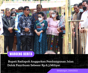 Hadiri Peletakan Batu Pertama Pembangunan Gereja Stasi Nagori, Bupati Radiapoh Anggarkan Pembangunan Jalan Dolok Panribuan Sebesar Rp.6,3 Miliyar