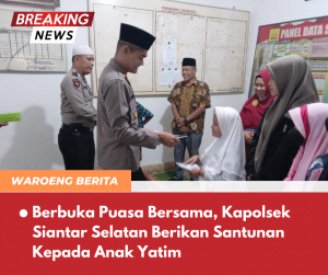 Berbuka Puasa Bersama, Kapolsek Siantar Selatan Berikan Santunan Kepada Anak Yatim