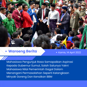 Unjuk Rasa di Depan Gedung DPRD Sumut, Mahasiswa Nilai Pemerintah Belum Ada Upaya Perbaikan Persoalan Saat Ini