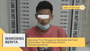 Seorang Pria Pengguna Narkoba Berhasil Diamankan Sat Narkoba Polres Pematangsiantar