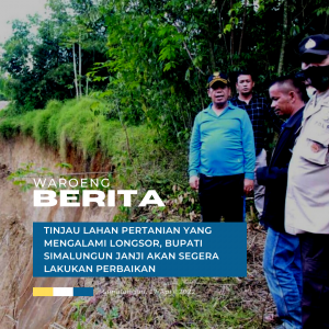 Tinjau Lahan Pertanian Yang Mengalami Longsor, Bupati Simalungun Janji Akan Segera Lakukan Perbaikan