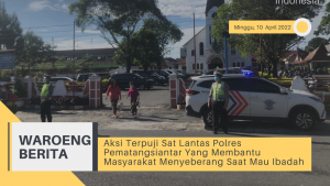 Aksi Terpuji Sat Lantas Polres Pematangsiantar Yang Membantu Masyarakat Menyeberang Saat Mau Ibadah