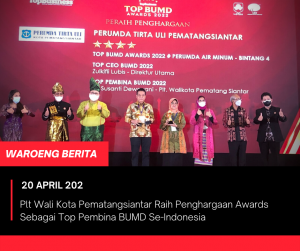 Plt Wali Kota Pematangsiantar Raih Penghargaan Awards Sebagai Top Pembina BUMD Se-Indonesia