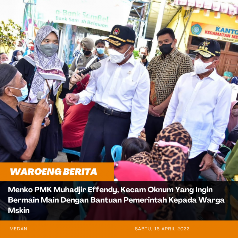 Pastikan Bantuan Warga Miskin Tersalurkan Dengan Benar, Menko PMK Turun langsung Temui Warga Penerima Bantuan di Belawan