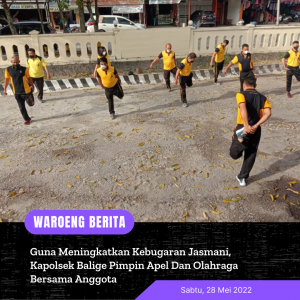 Guna Meningkatkan Kebugaran Jasmani, Kapolsek Balige Pimpin Apel Dan Olahraga Bersama Anggota