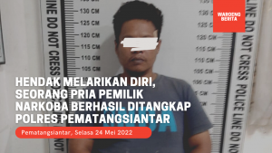 Hendak Melarikan Diri, Seorang Pria Pemilik Narkoba Berhasil Ditangkap Polres Pematangsiantar