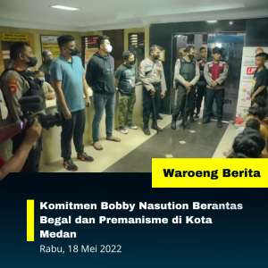 Komitmen Bobby Nasution Berantas Begal dan Premanisme di Kota Medan