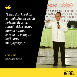 Hadiri Bimbingan Teknis Penyelenggara Ibadah Haji, Afifi Lubis Minta PHD Jaga Nama Baik Sumut di Tanah Suci