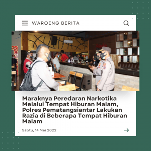 Maraknya Peredaran Narkotika Melalui Tempat Hiburan Malam, Polres Pematangsiantar Lakukan Razia di Beberapa Tempat Hiburan Malam