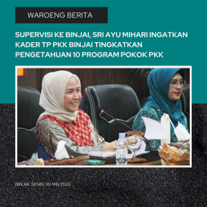 Supervisi ke Binjai, Sri Ayu Mihari Ingatkan Kader TP PKK Binjai Tingkatkan Pengetahuan 10 Program Pokok PKK