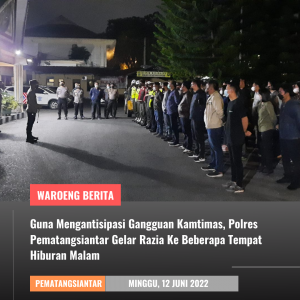 Guna Mengantisipasi Gangguan Kamtibmas, Polres Pematangsiantar Gelar Razia Ke Beberapa Tempat Hiburan Malam