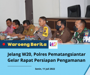Jelang W20, Polres Pematangsiantar Gelar Rapat Persiapan Pengamanan