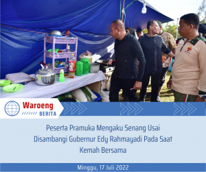 Peserta Pramuka Mengaku Senang Usai Disambangi Gubernur Edy Rahmayadi Pada Saat Kemah Bersama