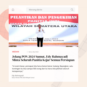 Jelang PON 2024 Sumut, Edy Rahmayadi Minta Seluruh Panitia Kejar Semua Persiapan