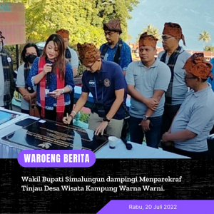Wakil Bupati Simalungun dampingi Menparekraf Tinjau Desa Wisata Kampung Warna Warni