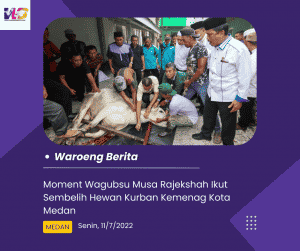 Moment Wagubsu Musa Rajekshah Ikut Sembelih Hewan Kurban Kemenag Kota Medan
